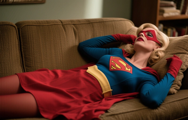Visuelle Darstellung von Concoxxxion präsentiert 'Die Verführung der Super-Schlampe' – eine Supergirl-Parodie