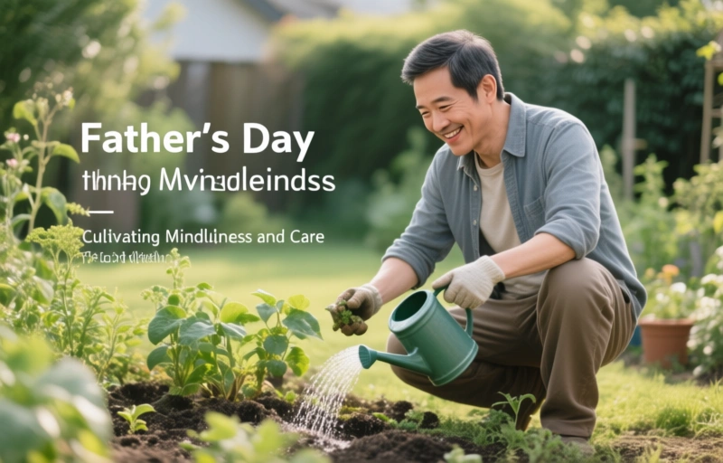 Visual representation of Father's Day in the Garden