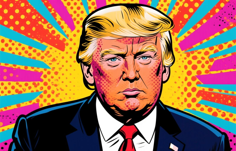 Visuele weergave van Trump's eigen handel
