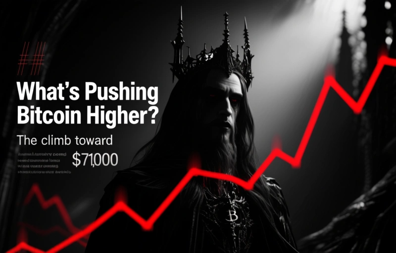 Visual representation of Bitcoin Nears $71,000 as Geopolitical Shifts Impact Markets
