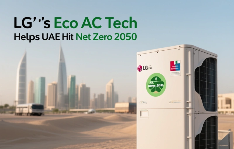 Visual representation of LG's Eco AC Tech Helps UAE Hit Net Zero 2050