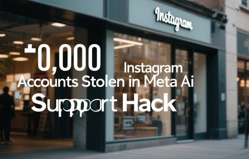 Visual representation of 20,000 Instagram Accounts Stolen in Meta AI Support Hack