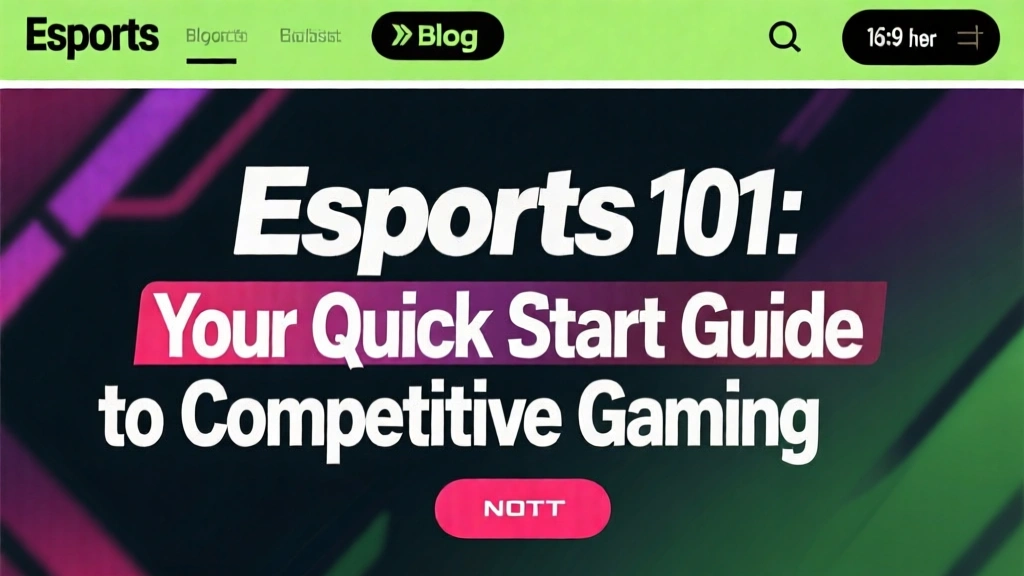 Esports 101: Your Quick Start Guide to Competitive Gaming
