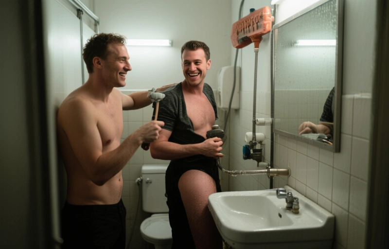 Brogan debütiert als Fisting-Bottom in ‚Plumber‘s Crack‘
