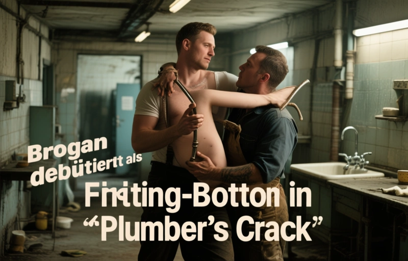 Visuelle Darstellung von Brogan debütiert als Fisting-Bottom in ‚Plumber‘s Crack‘