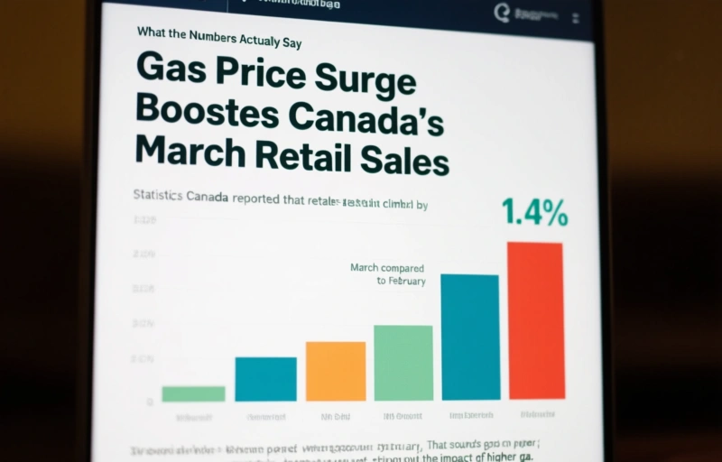 Visual representation of Gas Price Surge Boosts Canada's March Retail Sales