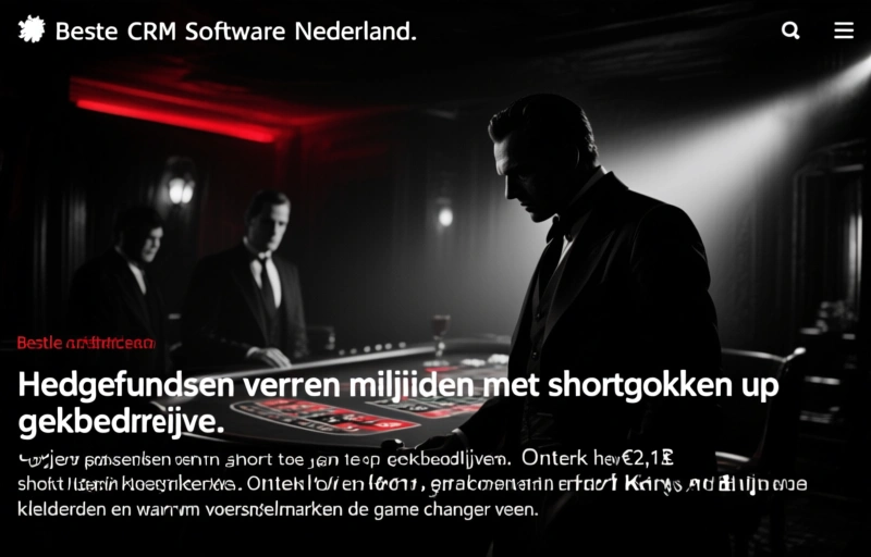 Hedgefondsen verdienen miljarden met shortgokken op gokbedrijven