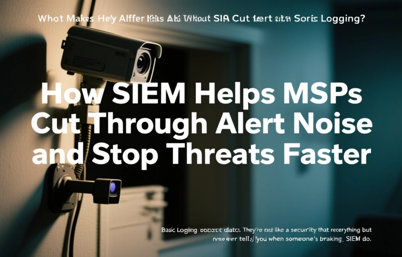 Visual representation of How SIEM Helps MSPs Cut Through Alert Noise and Stop Threats Faster