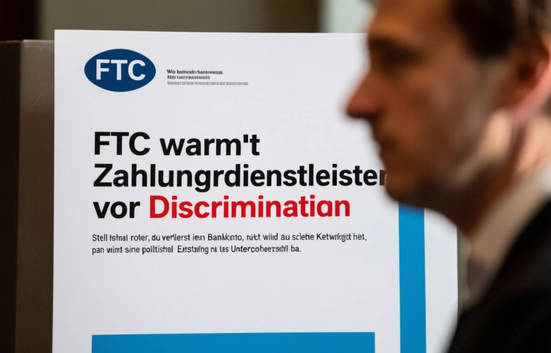 Visuelle Darstellung von FTC warnt Zahlungsdienstleister vor Diskriminierung