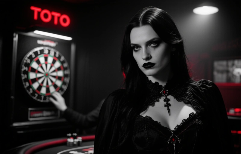 Visuele weergave van Oud TOTO Dart Kings-site promoot nu illegale casino's