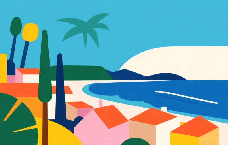 Visual representation of April on the French Riviera