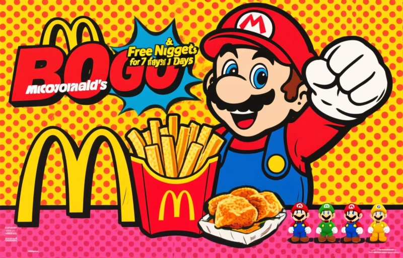 McDonald's BOGO Deal: Free Fries & Nuggets for 7 Days, Plus Mario Toys