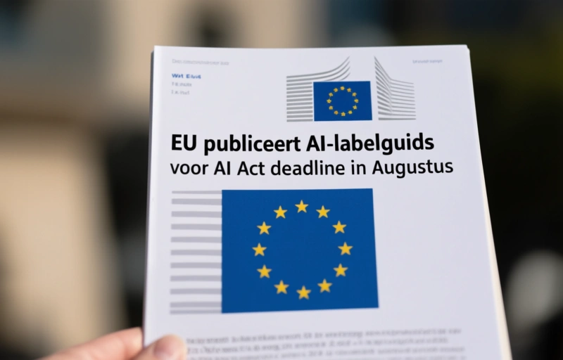 Visuele weergave van EU publiceert AI-labelgids voor AI Act deadline in augustus