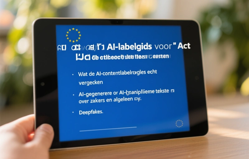Visuele weergave van EU publiceert AI-labelgids voor AI Act deadline in augustus