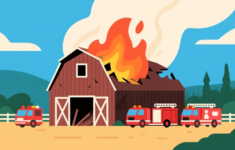 Brand verwoest historische schuur in Molalla