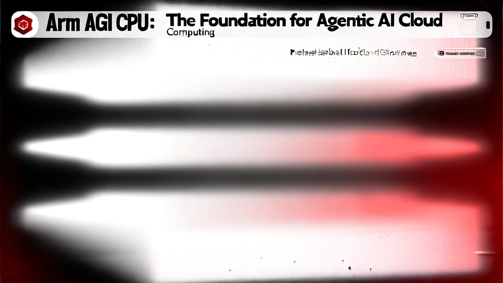 Arm AGI CPU: The Foundation for Agentic AI Cloud Computing