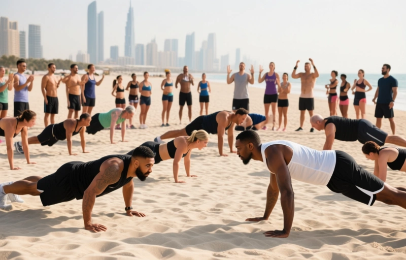 Visual representation of Rio Ferdinand's Dubai Beach Workout Draws 100+ Participants
