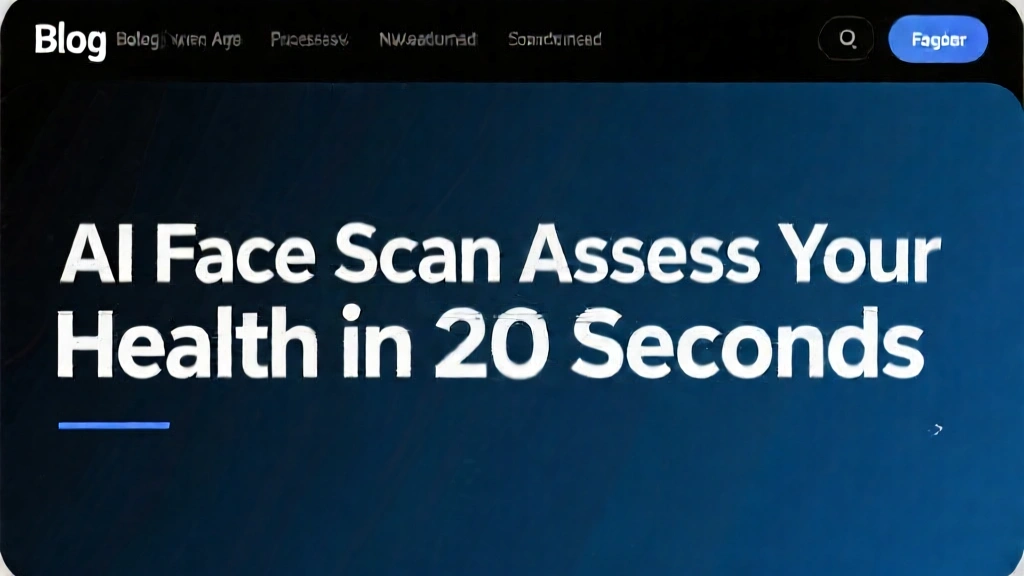 AI Face Scan Assesses Your Health in 20 Seconds