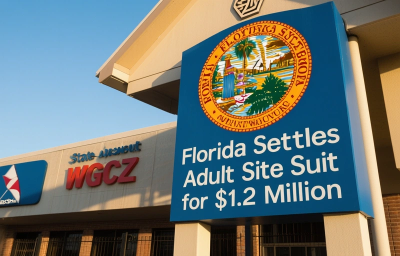 Visual representation of Florida Settles Adult Site Suit for $1.2 Million