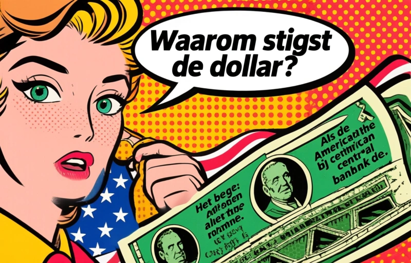 Visuele weergave van Dollar stijgt maandelijks