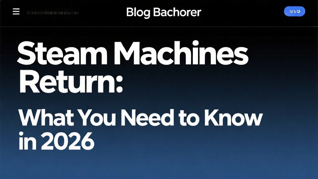 Steam Machines Return: What You Need to Know in 2026