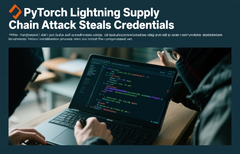 Visual representation of PyTorch Lightning Supply Chain Attack Steals Credentials