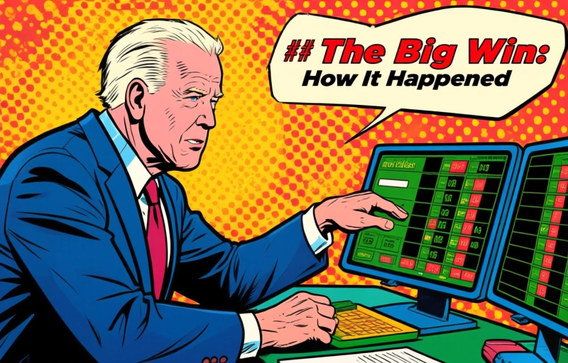 Visual representation of Polymarket Trader Nets $300K on Biden Pardon Bets