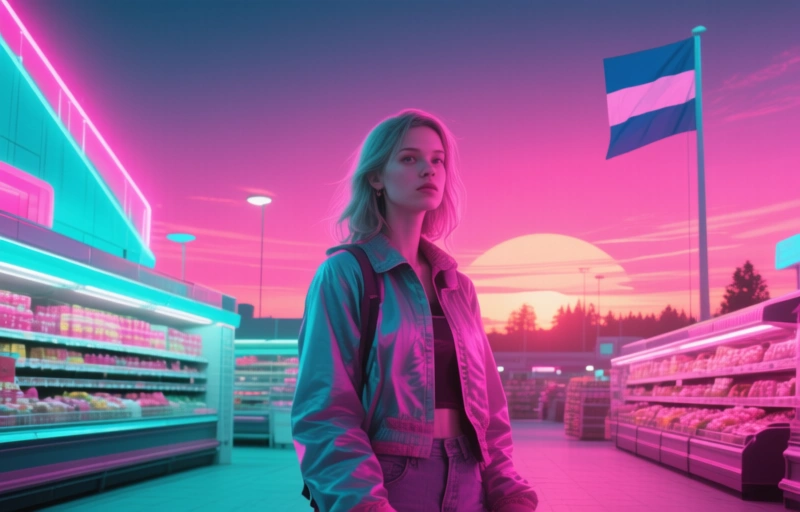 Visuele weergave van Finse supermarkten