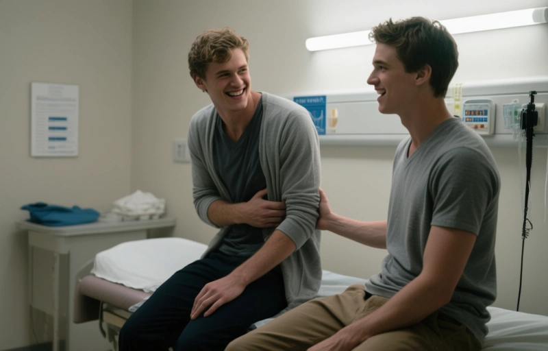 Legrand Wolf besamt Grayson Cole bei Freshmen Physicals