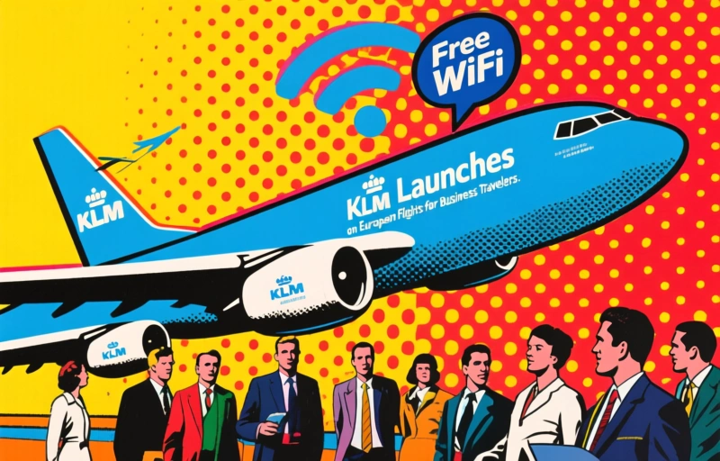 KLM Launches Free WiFi on European Flights for Business Travelers