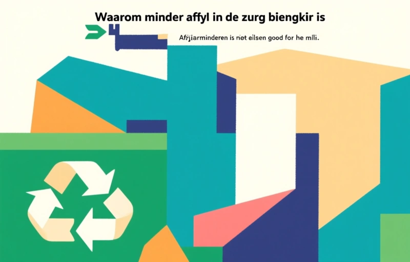 Visuele weergave van 175 zorgorganisaties verminderen afvalberg