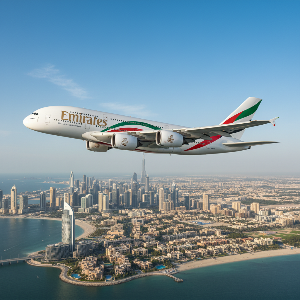 Emirates A380 Shows Off Bold UAE Flag Livery