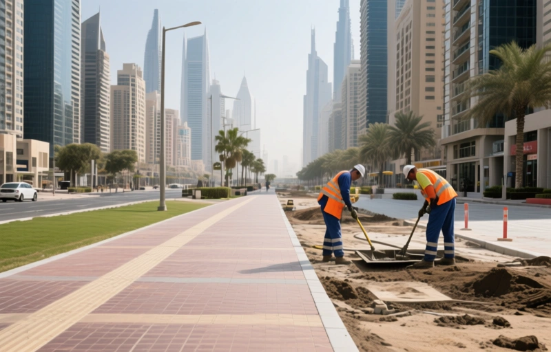Visual representation of Dubai's 2026 Sidewalk Maintenance
