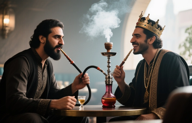 Dominanter Jafar nimmt Austin Ponce im Hookah-König-Szene