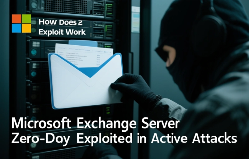Visual representation of Microsoft Exchange Server Zero-Day Exploited in Active Attacks