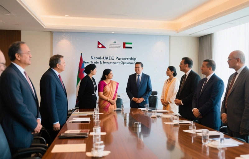 Visual representation of Nepal-UAE Partnership