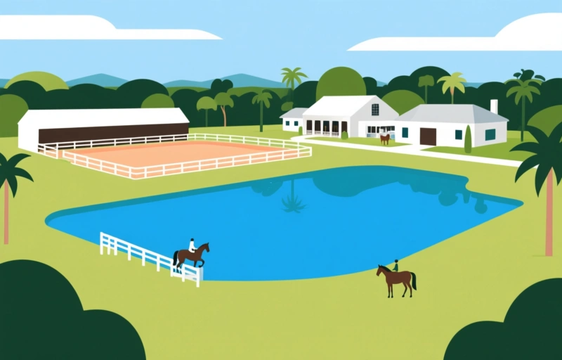 Naples Equestrian Estate with Private Lake & Arena