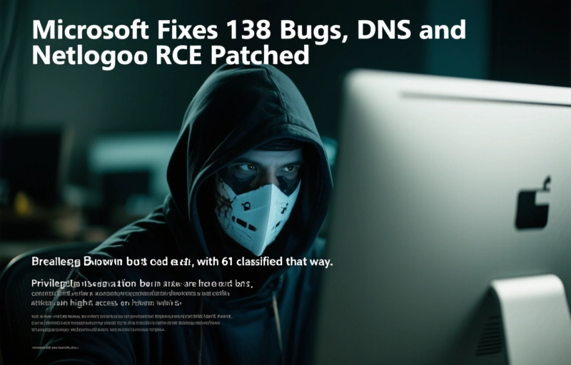 Visual representation of Microsoft Fixes 138 Bugs, DNS and Netlogon RCE Patched