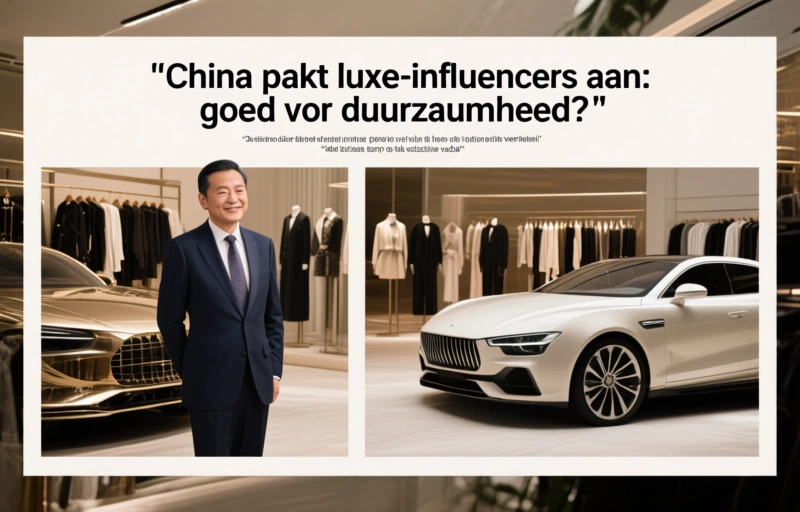 Visuele weergave van China pakt luxe-influencers aan
