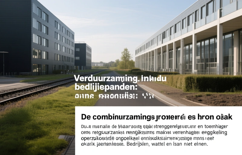 Visuele weergave van Verduurzaming bedrijfspanden