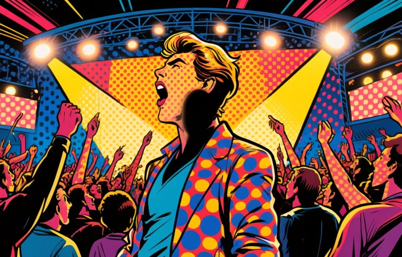 Visuelle Darstellung von Bruno Mars betet in Las Vegas