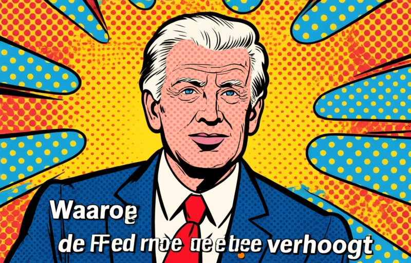 Visuele weergave van Fed overweegt renteverhoging bij aanhoudende inflatie