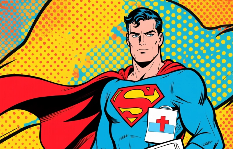 Visuele weergave van Troost voor Superhelden