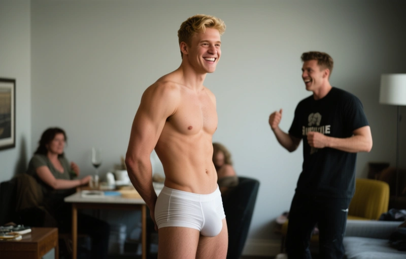 Sean Michael: Blonder Jock zeigt seinen Bulge