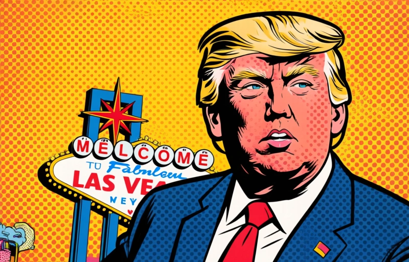 Visuaalinen esitys aiheesta Las Vegasista Phoenixiin – Trumpin matka herättää keskustelua