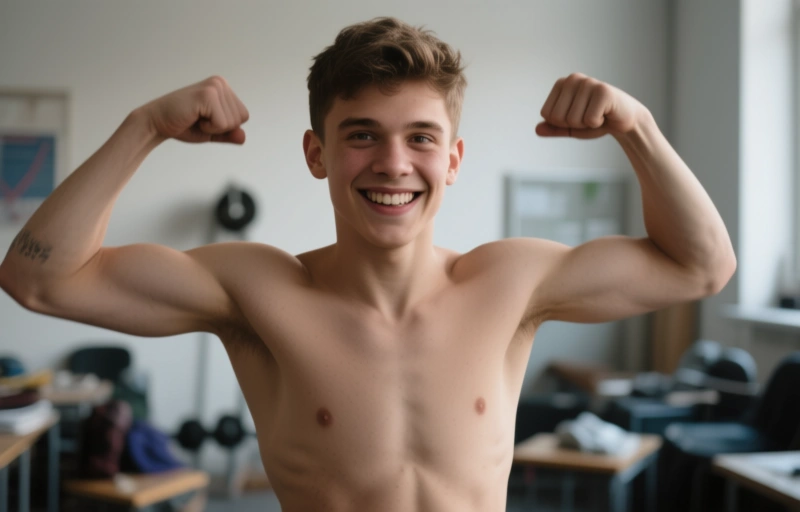 Rus Angel: Ein selbstbewusster Jock zeigt sich