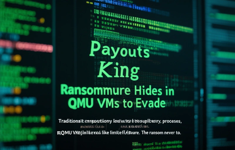 Visual representation of Payouts King Ransomware Hides in QEMU VMs to Evade Security