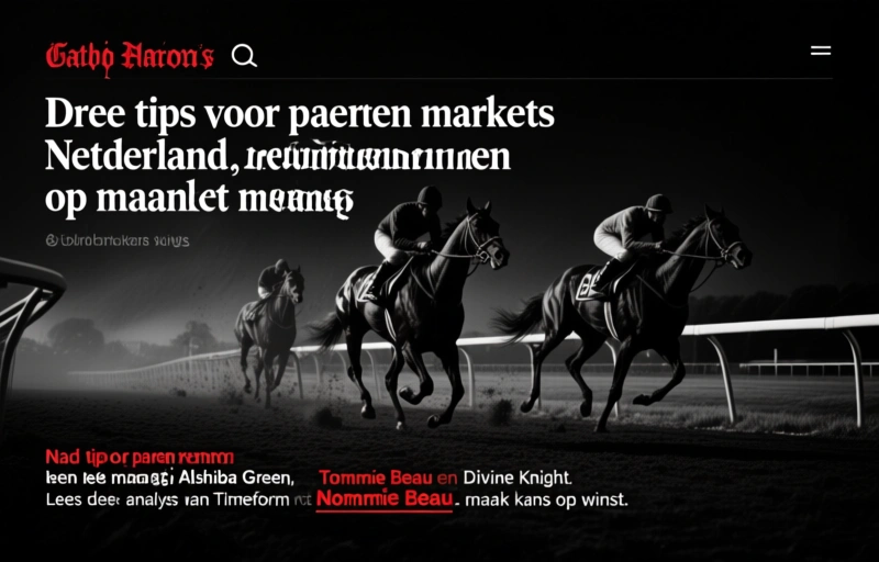 Drie tips voor paardenrennen op maandag