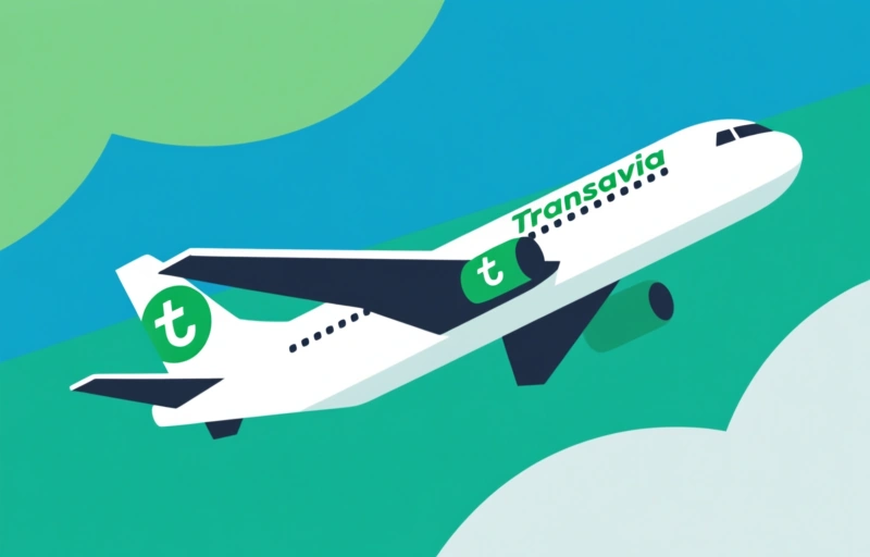 Visuele weergave van Transavia annuleert vluchten