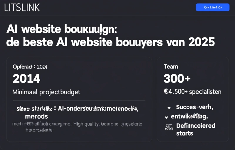 Visuele weergave van AI website bouwen